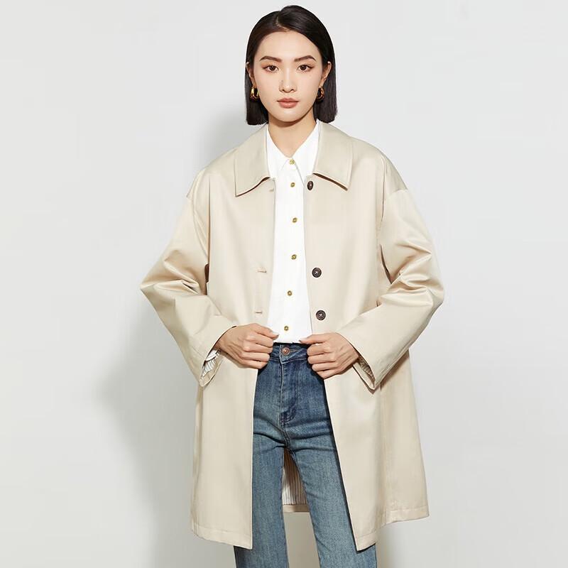 Mittellanger Trenchcoat im koreanischen Stil für Damen