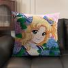 CCandy Candy Anime Cushion Cover Natural Linen Organic Fabric DoubleSided Printing Sofa Home Decor Gift Pillow Case