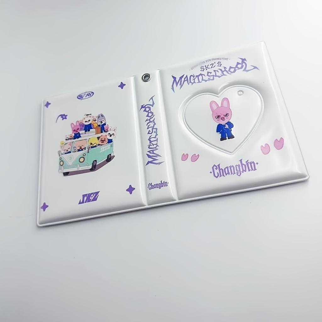 1pc STRAY KIDS Photo Card Storage Album, SKZ's MAGIC SCHOOL Themed Stylish Photo Album, PU Collectible Binder for Fans