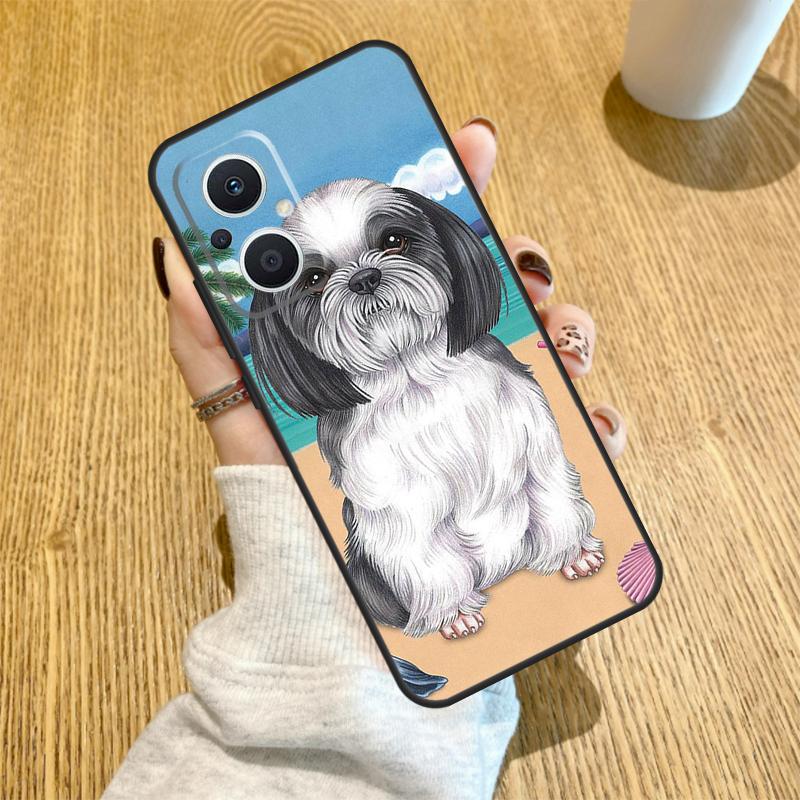 Cartoon Shih Tzu Dog Funda For OPPO Reno 10 11 12 13 14 Pro 14F 13F 12F 11F 7 8 Lite OPPO Find X5 X8 X9 Pro Case