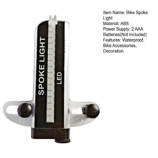 Bike Spoke Light IPX6 Waterproof Night Riding Safety Warning Lamp 32 LED Bicycle Rim Wheel Decoration Tire Lamp Bike Accessories