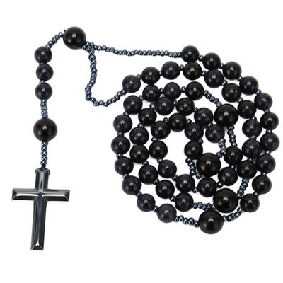 Colliers en pierre naturelle, agate, sain, beau, léger, crucifix, pour pull