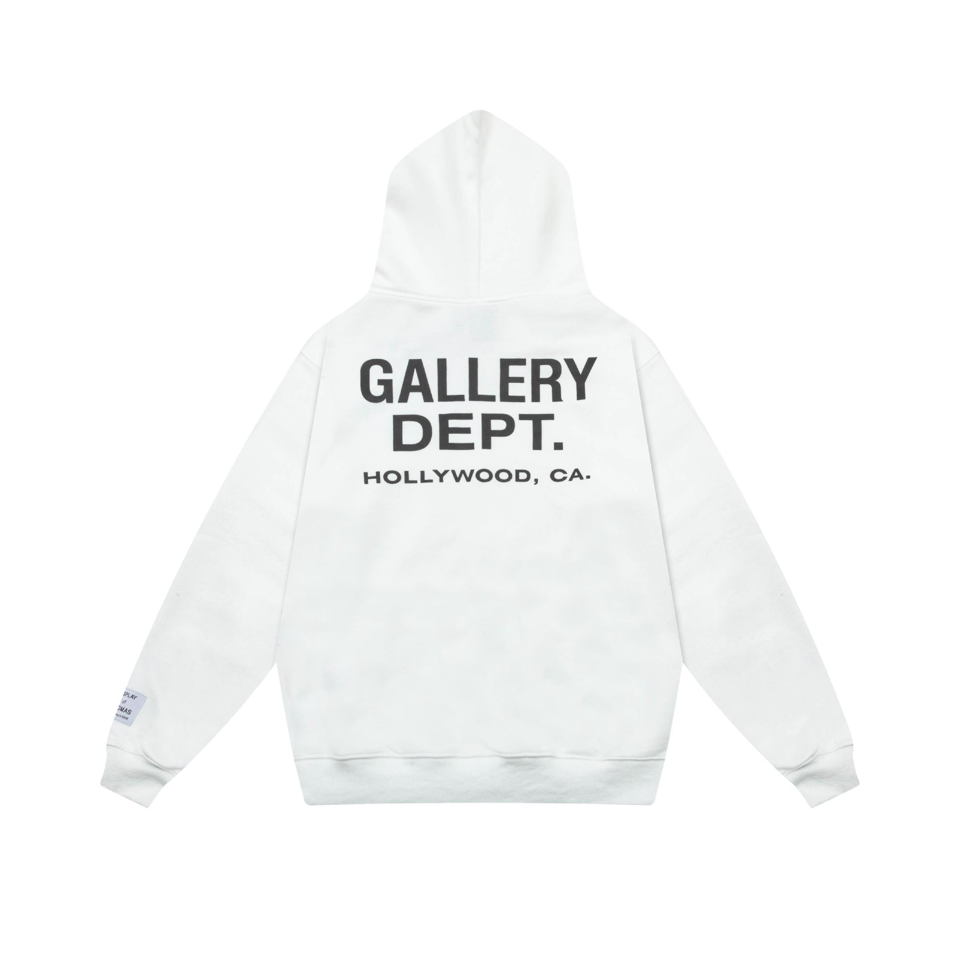 Худи из хлопка с принтом логотипа Gallery Dept в американском стиле Small