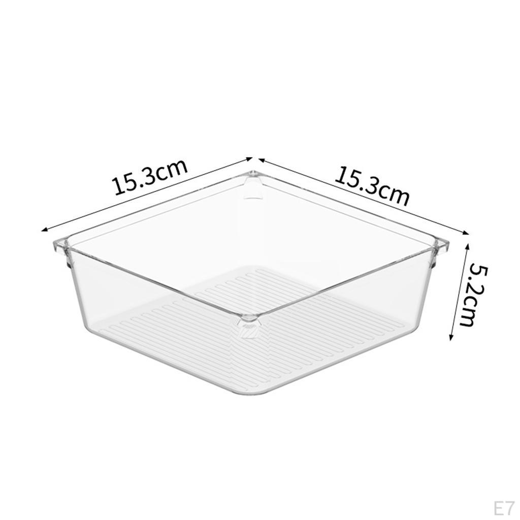 Clear Desk Drawer Organizer Cabinet Wardrobe Vanity Cosmetics Stationery Sundries Compartment