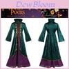Hocus Pocus Winifred Sanderson Sukienka Cosplay Wysokiej Jakości Poliestrowy Kostium Dla Dziewczynek