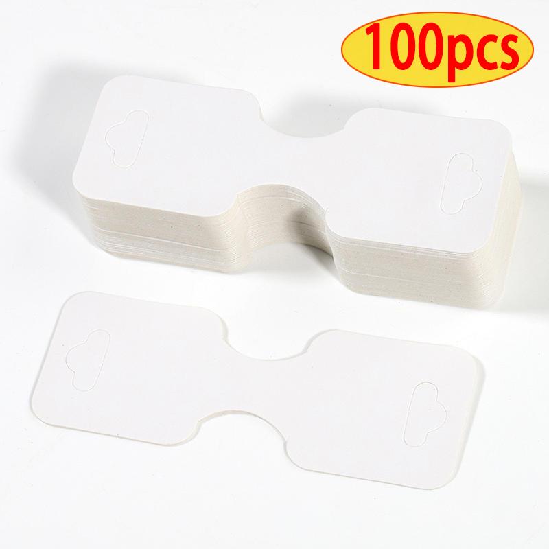 100pcs Self Adhesive Kraft Paper Card Bracelet Necklace Jewelry Hanging Holder for Small Business Retail Display Packaging 100pcs