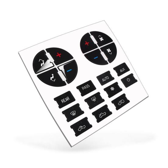 1 Blatt Knopfreparaturaufkleber Universal PVC Selbstklebender tragbarer Innenknopfaufkleber