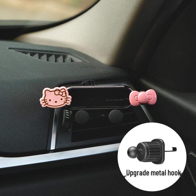 Bowknot Kitten Car Phone Holder: Multi-functional Air Vent Stand for Easy One-Hand Use