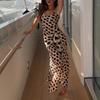 Womens 2026 Fall Printed Slip Maxi Dress Sexy Elegant Slim Fit Party Cocktail