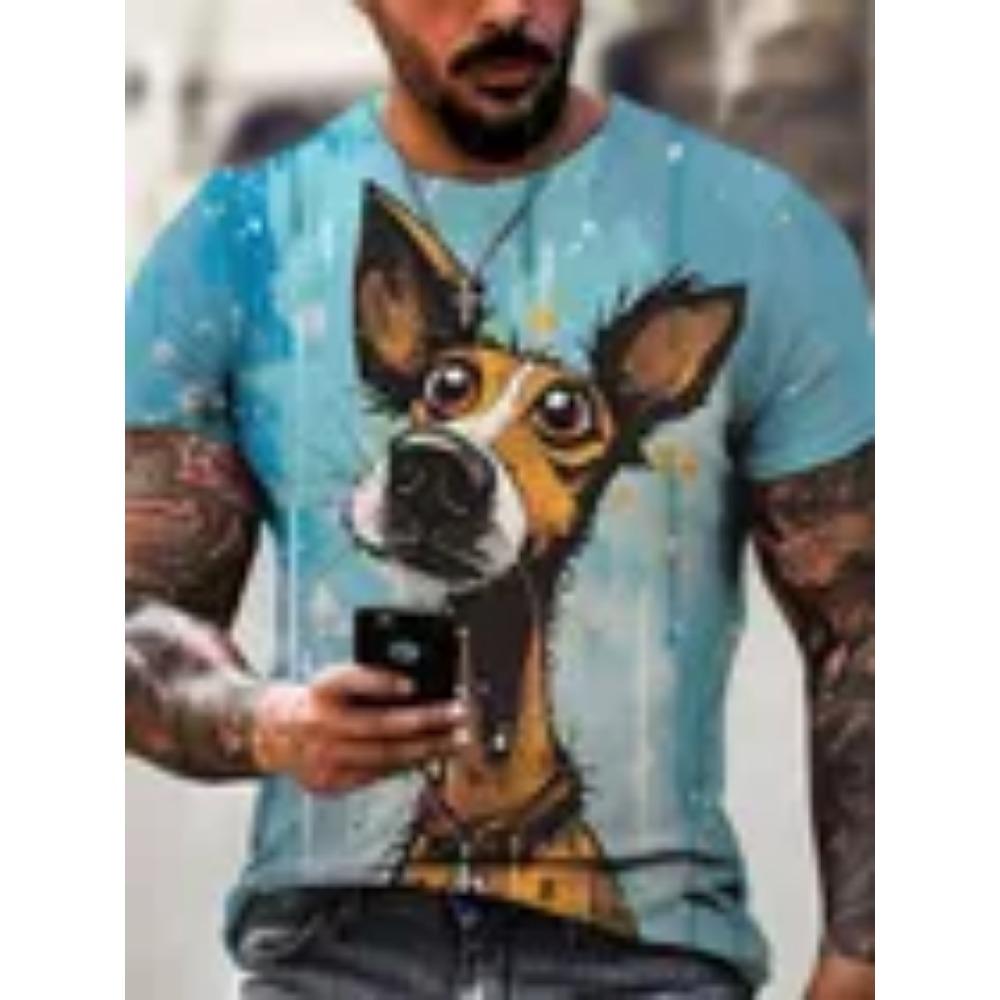 Horse pattern men's short sleeved T-shirt