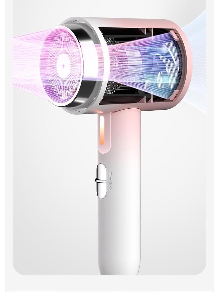 Quiet, Foldable, Quick-Dry Hair Dryer with Negative Ions for Home & Travel