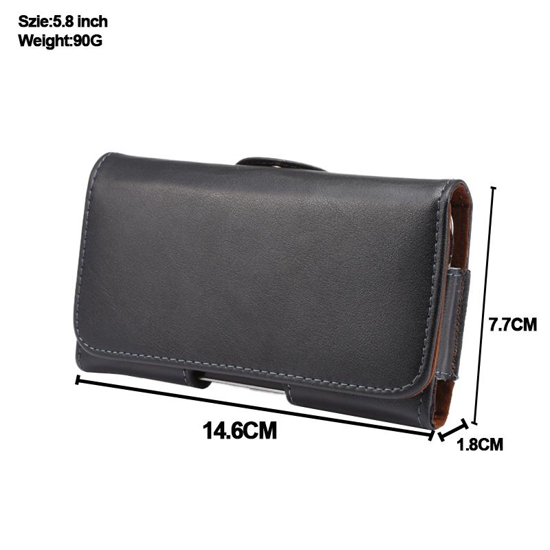 Universal Genuine Leather Belt Holster Case For iphone Samsung Galaxy S25edge S25Ultra S24FE A56 A36 A26 iphone Xiaomi Waist Bag