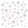 1pc Painted Pink Grey Stars DIY Wall Stickers Removable Vinyl Wall Decals for Kids Room Girls Bedroom Decor Wall Decoration