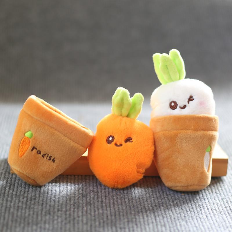 Roztomilý roztomilý mrkevový králíček přívěsek plyšová hračka panenka květináč králík školní taška závěsná dekorace klíčenka
