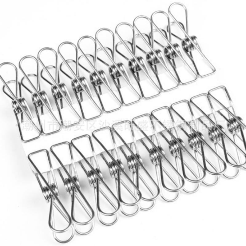 

Прищепки из нержавеющей стали, сушильные полотенца, носки, зажим для одежды, зажим для вешалки для покрывала, прищепки для белья, 100 шт.