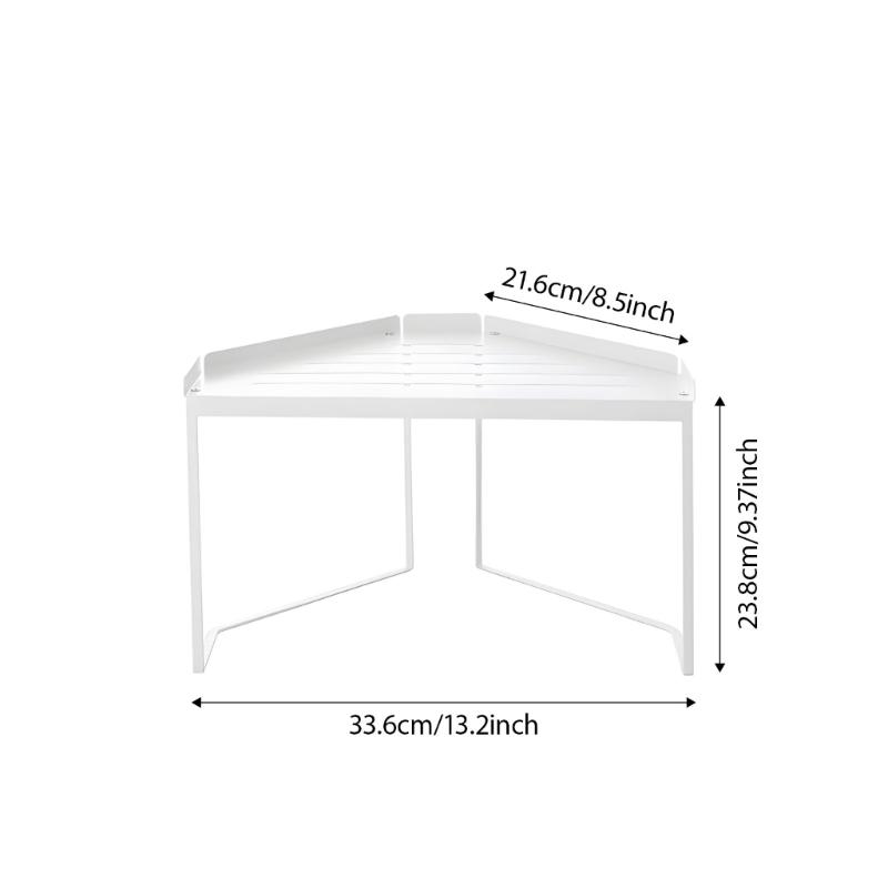 Modulars Stackable Shelf Corner Design Carbon Steel Corner Shelf Suitable for Flexible Organization in Bathroom Kitchen