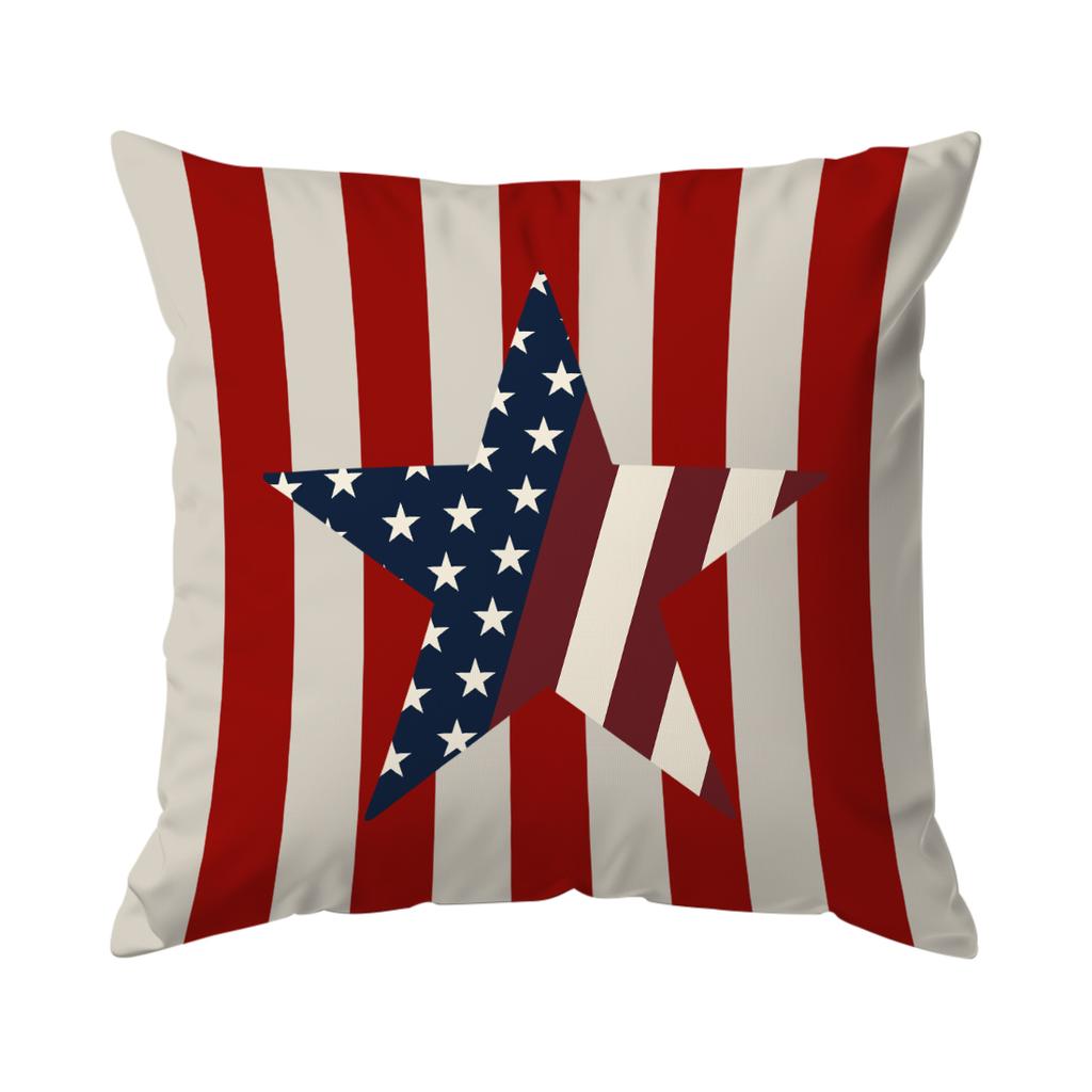 Independence Day Flag Cushions Pillowcase Polyester Cushion Cover Throw Pillow Pillowcover Home Car Sofa Decor