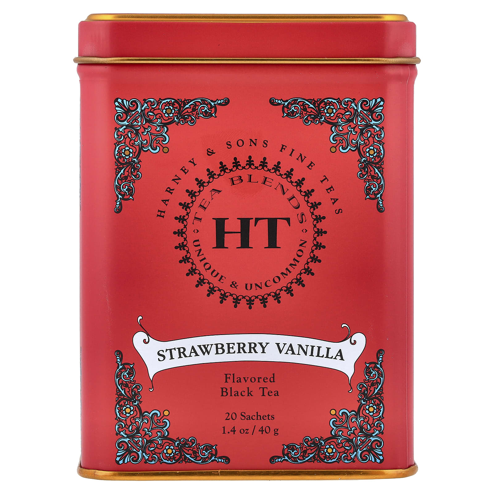 

Harney & Sons, Black Tea, Strawberry Vanilla, 20 Packets, 40g (1.4oz)