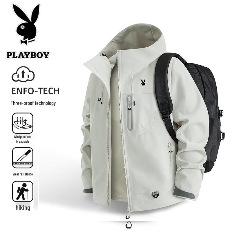 PLAYBOY Men's Casual Windproof Outdoor Jacket