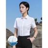 Troloman Women's Wrinkle-Resistant 100% Cotton Short-Sleeve Business Shirt