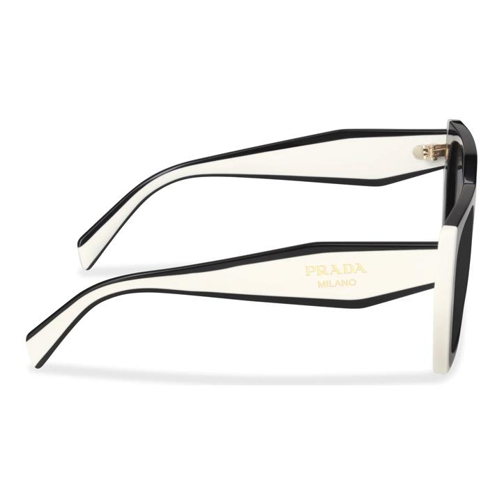 Prada Eyewear Series Irregular Shape Sunglasses With Letter Decoration Women sunglasses Black SPR15WF-09Q-5S0