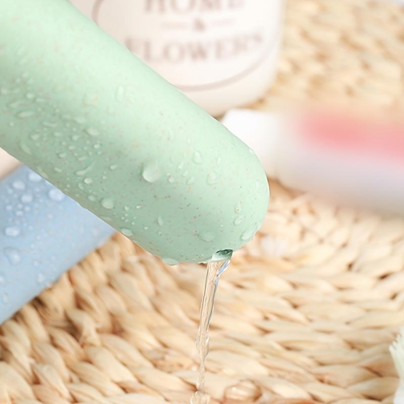 High-Quality Wheat Straw Toothbrush Case - Portable, Formaldehyde-Free Travel Toothbrush Storage Box for Personal Care