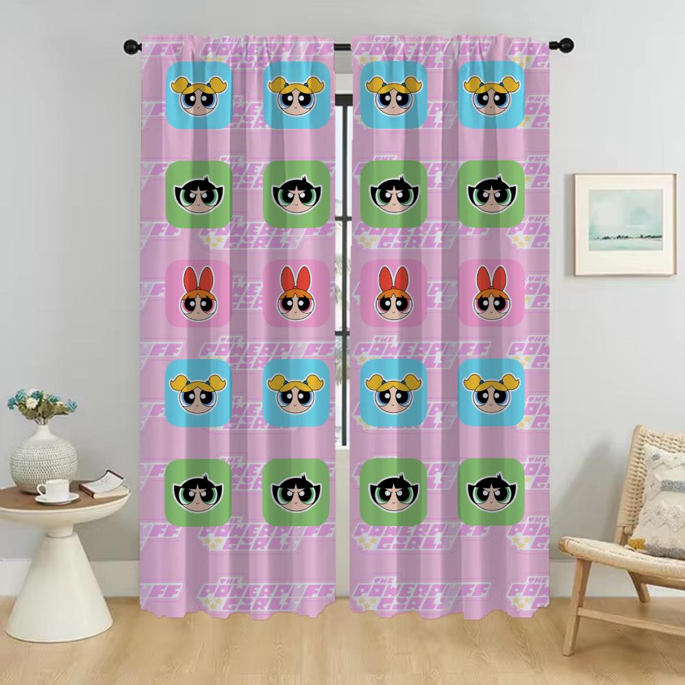 

Суперкрошки, украшение на Хэллоуин, тюль для спальни, занавески для гостиной, абажуры, занавески, 2 шт. W50xH70cmx2pcs