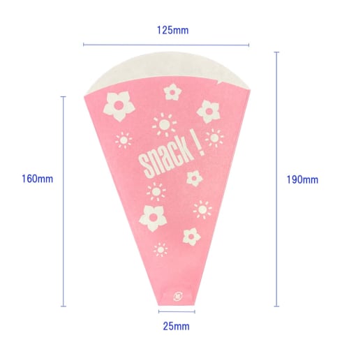 Crepe Triangular Bags, Pink, 400 Count