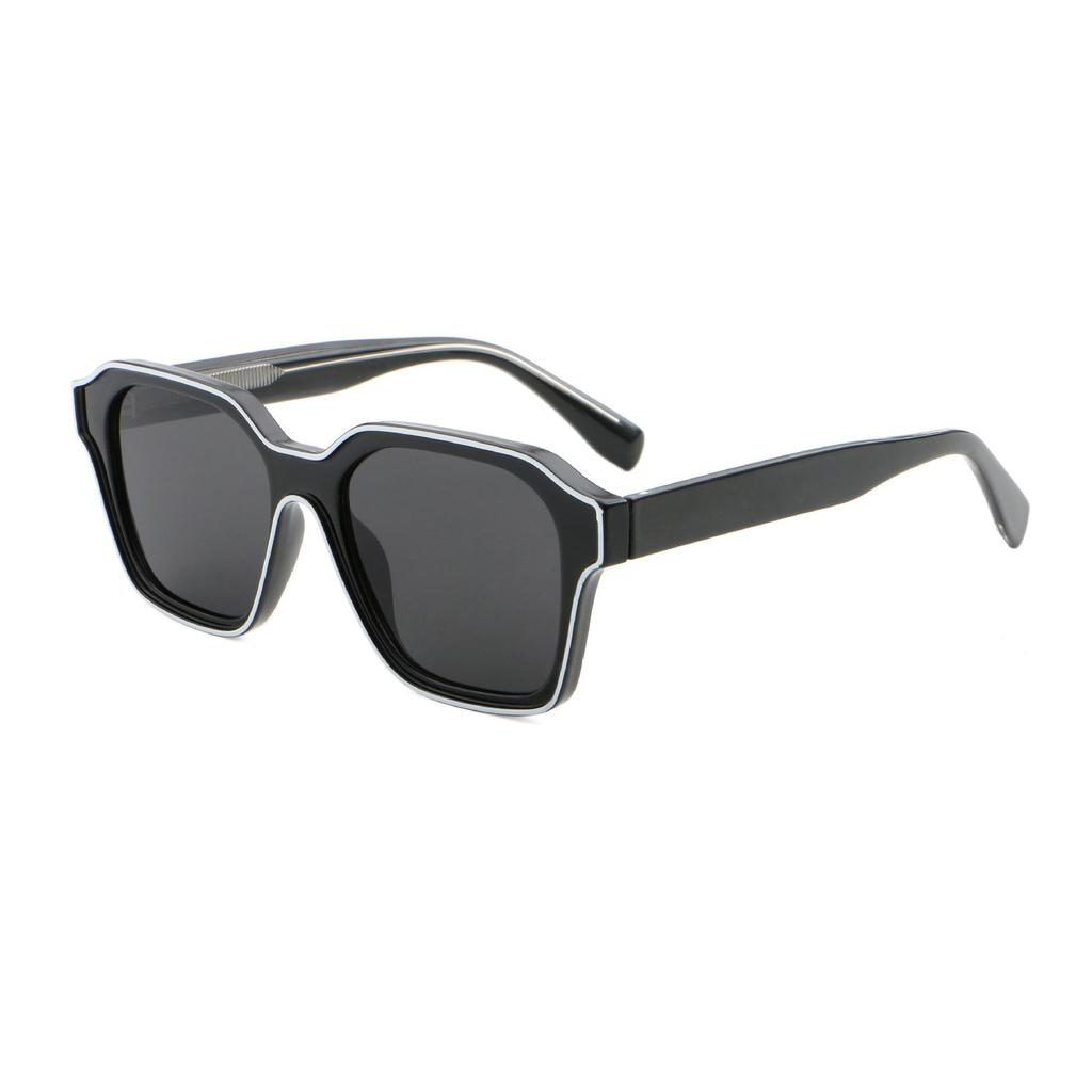 Stylish Sunglasses 8809 with Propionate Temple Inserts for Men & Women - European & American High-End Sun Protection
