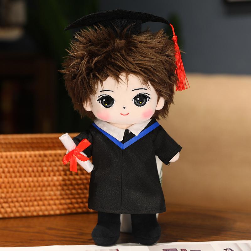 

Мультяшная кукла-студентка в шапочке врача, плюшевая игрушка, кукла выпускника, тряпичная кукла-девочка, подарок на сезон выпускных 28cm（0.15kg）