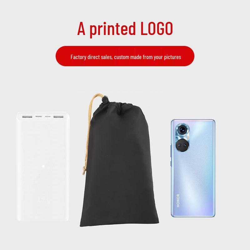 PU Mobile Phone Waterproof Bag, Jewelry Packaging, Headphone Storage, Power Bank Drawstring Pouch