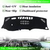 1pc Black Dashmat Dashboard Mat Cover Anti-Sun For Chevrolet Equinox 2017+