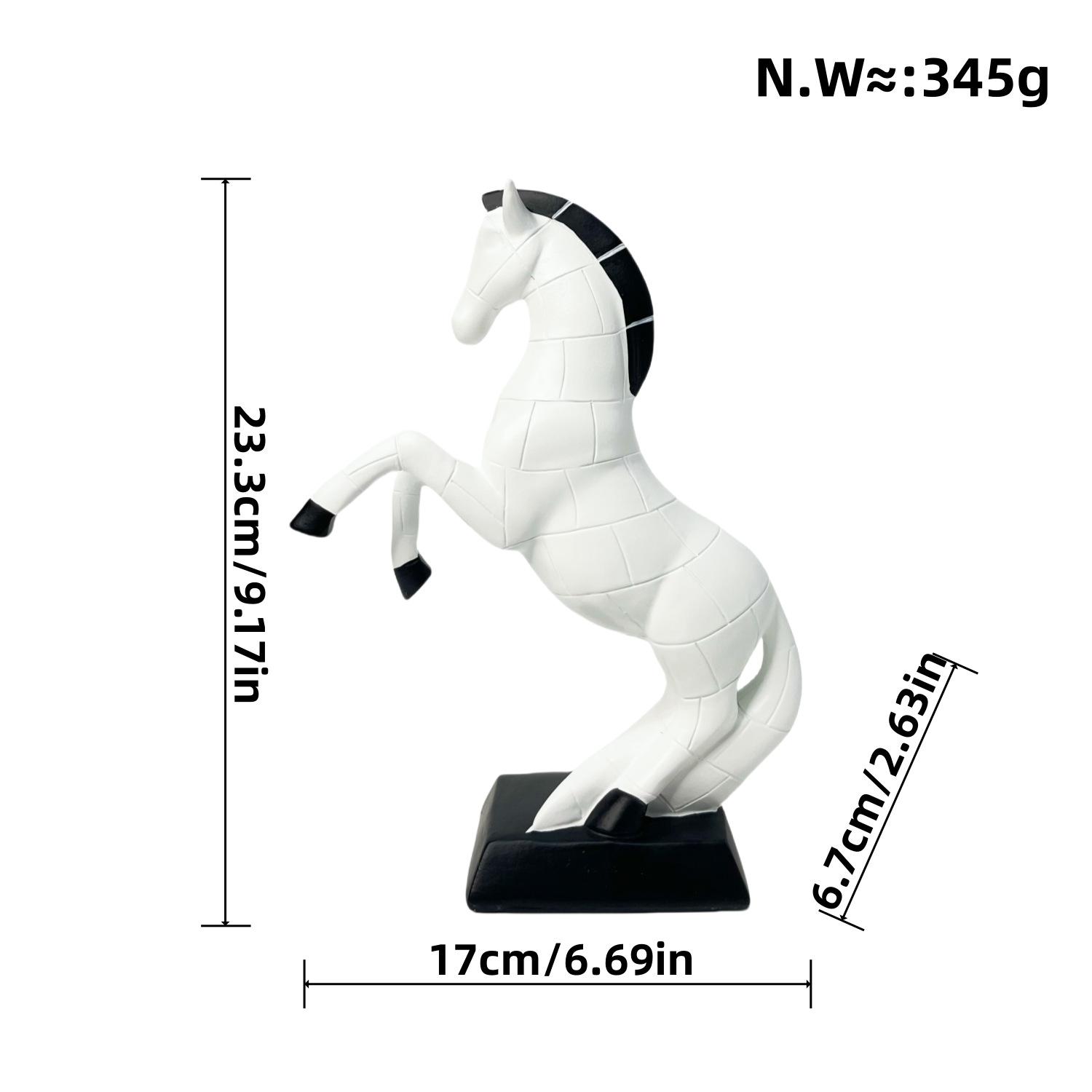 Modern Minimalist Color Block Geometric Horse Home Resin Ornament Living Fine Room Home Tabletop Minimalist Decorations