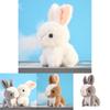 Niedlicher Plüsch-Hasen-Schlüsselanhänger-Anhänger Flauschige weiße Kaninchenpuppe Rucksackdekoration Geschenk für Mädchen