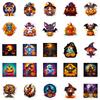 50 Halloween Pumpkin Graffiti Stickers Horror Skeleton Personality Trend DIY Decorative Waterproof Stickers