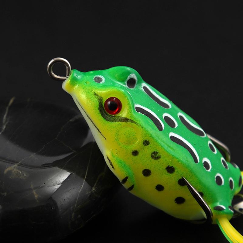 1Pc 10G 3D Eyes Frog Lure Soft Tube Bait Plastic Fishing Lure With Fishing Hooks