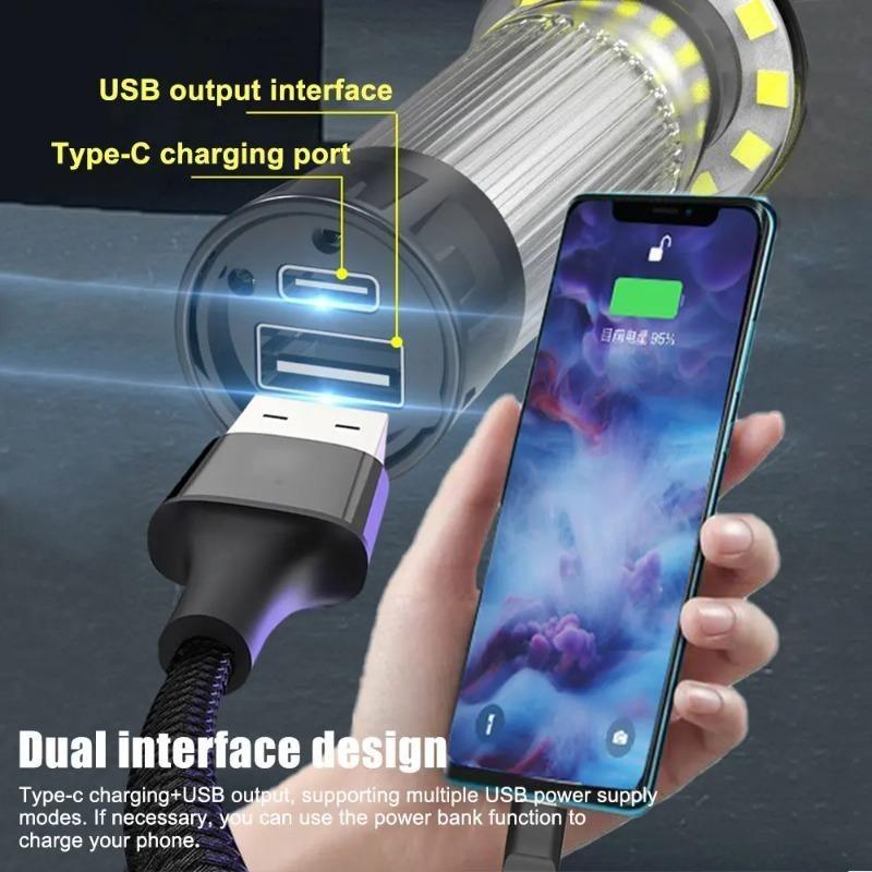 5PCS  Mini Portable LED Outdoor Camping Lantern Emergency Light Echargeable Torch Light With Magnetic Base Camp Gear