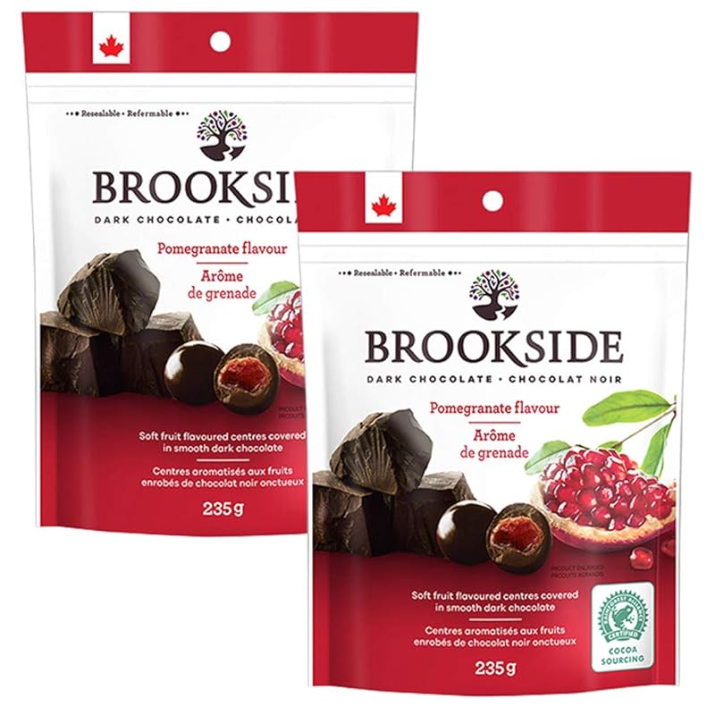

[Набор из 2 шт.] Brookside Темный шоколад 235 г x 2 пакета (гранатовый)