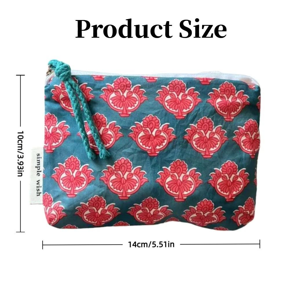 Fashion Vintage Sanitary Napkin Bag Mini Cotton Makeup Bag Zipper Indian Style Travel Bag Cosmetic,earphone Etc Storage