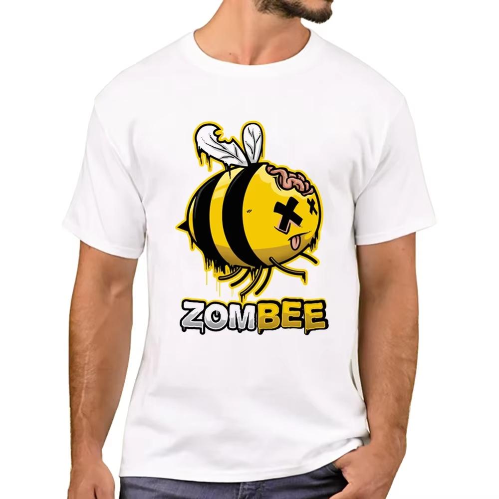 

HOT SALE New Arriva Zombee Men T-Shirt Funny Zombie Bee Printed T Shirts Short Sleeve Tshirts Harajuku Tee Men T-shirt Top 5XL різнокольоровий