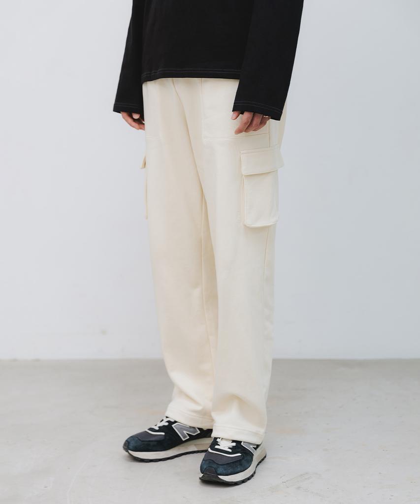 BAKKEN Fatigue Cargo Wide Training Pants Bk8907_Cream