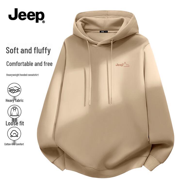 JEEP Men's Loose Fit Heavyweight Hoodie