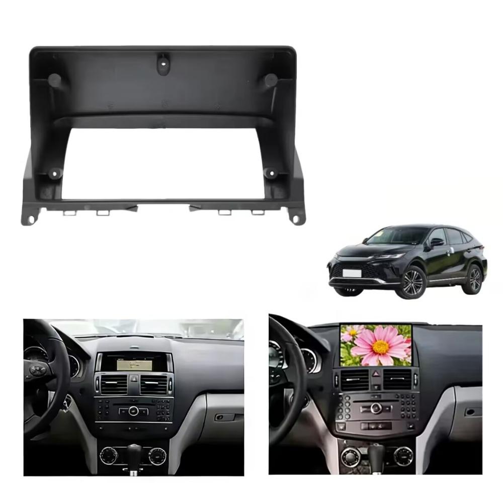 Car Radio Fascia Frame For Mercedes Benz Class C180 C200 W204 S204 2007-2014 9INCH Stereo Panel