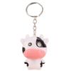 Mini Cow Sound Light Fidget Keychain Cartoon LED Eyes Cow Pendant Cow Bag Pendant  Daily Decor