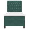 Box Spring Bed with Mattress Dark Green 90 X 190 Cm Velvet
