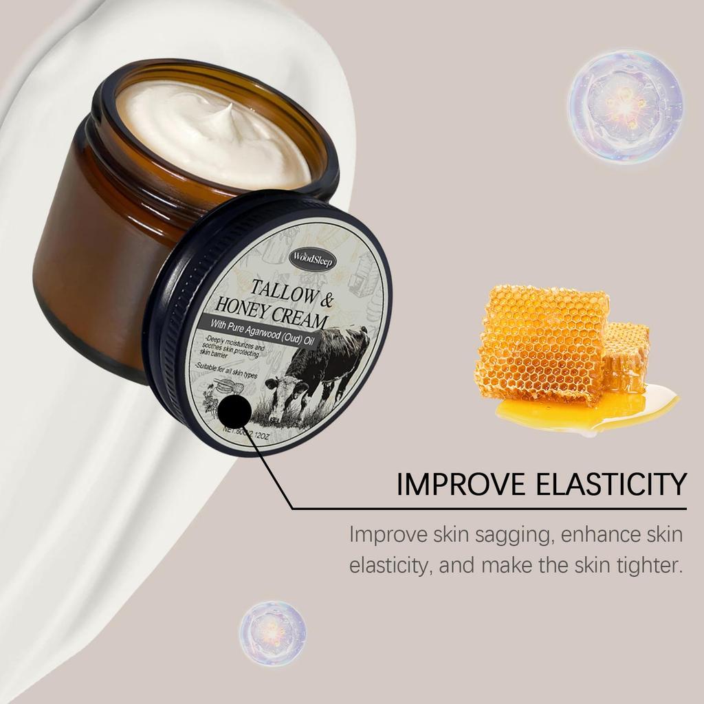Krem do pielęgnacji skóry WoodSleep z masłem shea Nawilżający i nawadniający krem do ciała Łagodzi suchość i zaczerwienienia Pielęgnacja skóry 60g