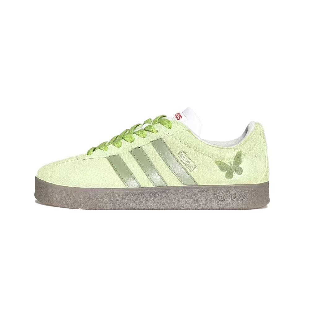 Adidas VL COURT 2.0 Ink, Avocado Abrasion Resistant Lightweight Low top Skateboard Shoes Unisex Green HQ1802(Team924-)