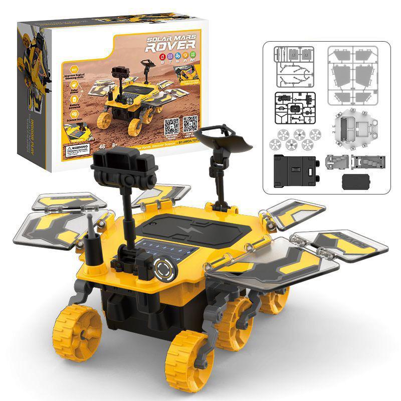 Dual Powered DIY Solar Powered Mars Rover Children's Educational Assembly Mars Rover SETM Science and Education Exploration Toys