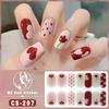 CS Waterproof No-Cure Gel Nail Wraps, Full Cover Japanese & Korean Style Heart Pattern Nail Stickers, Nail Patch Films