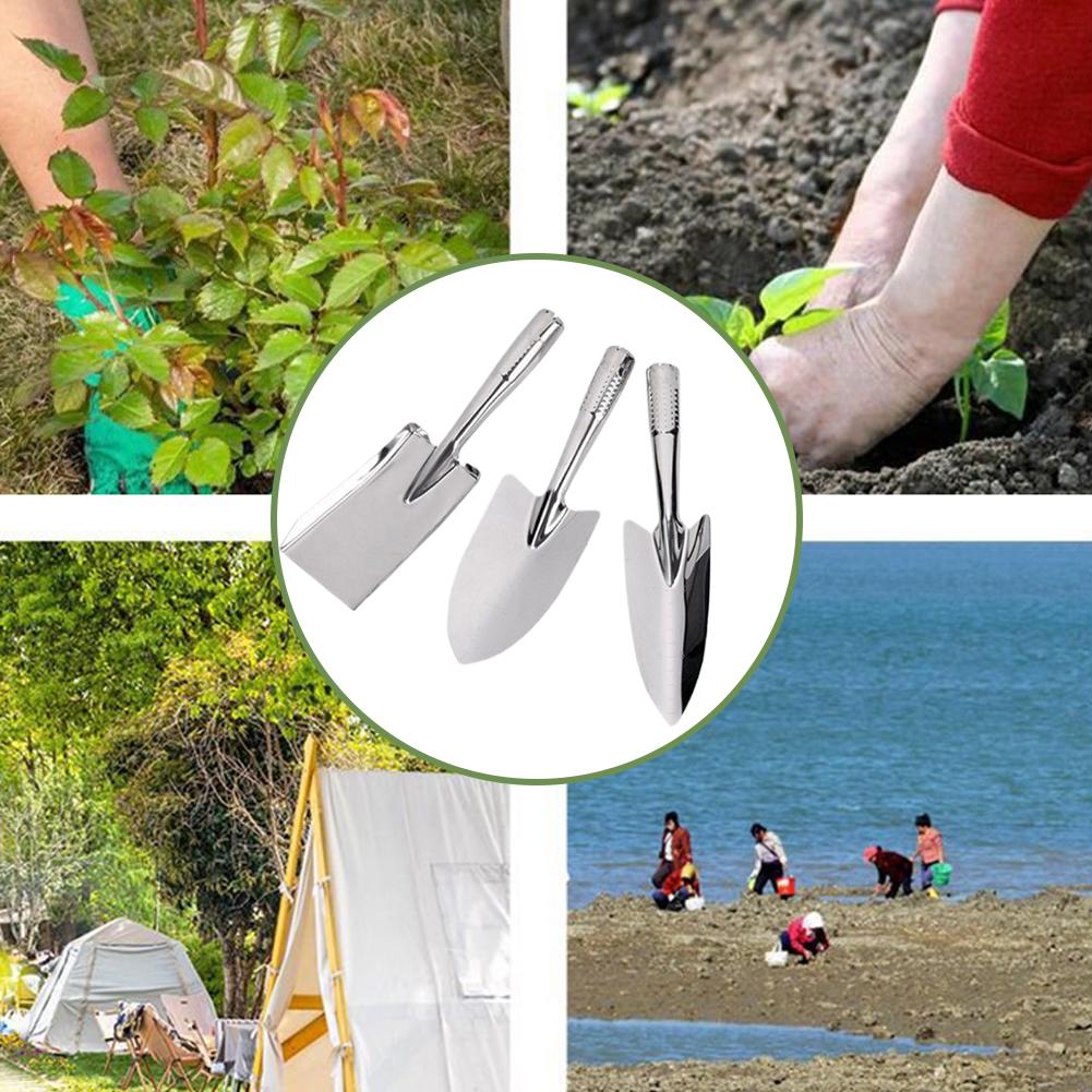 Heavy Duty Stainless Steel Garden Shovel Hand Trowel Rust-Proof Gardening Tool For Planting Transplanting Weeding Digging Yard